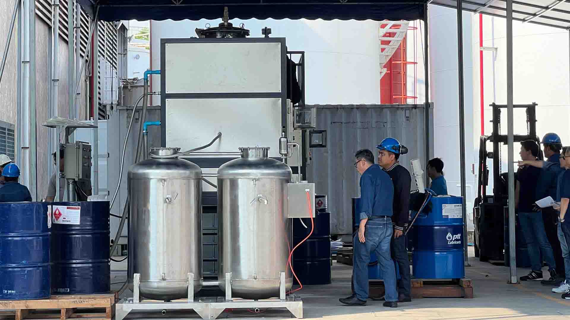 solvent recovery machine operation test