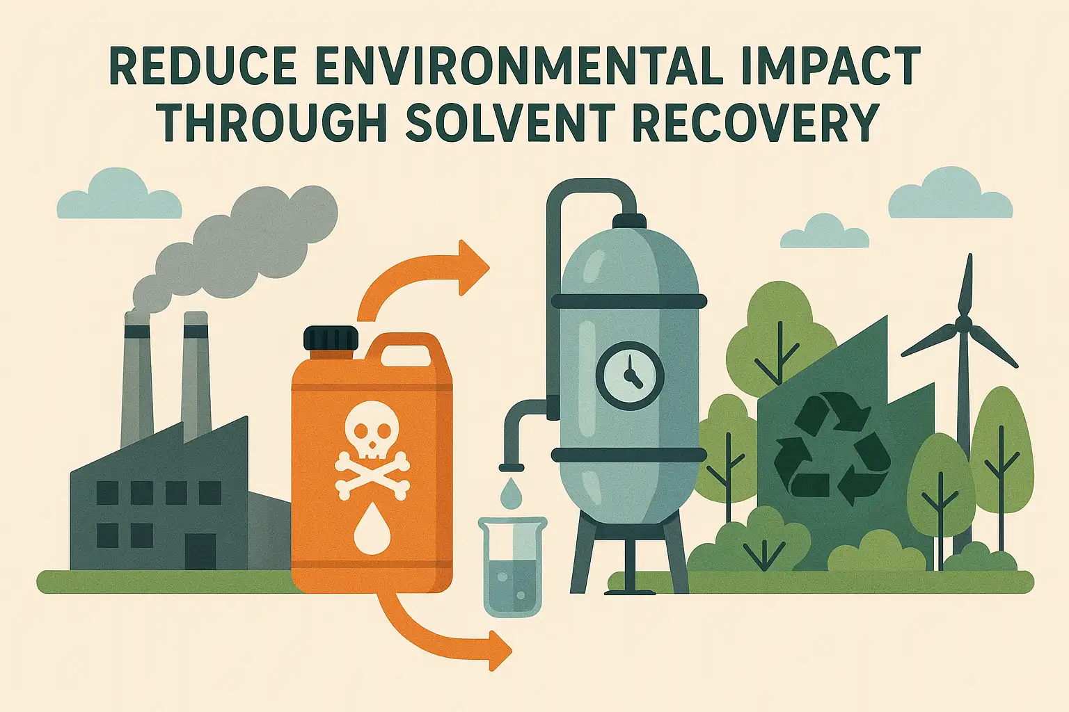 Reduce environmental impact through solvent recovery