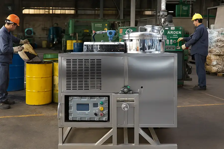 Industrial grease recycling process