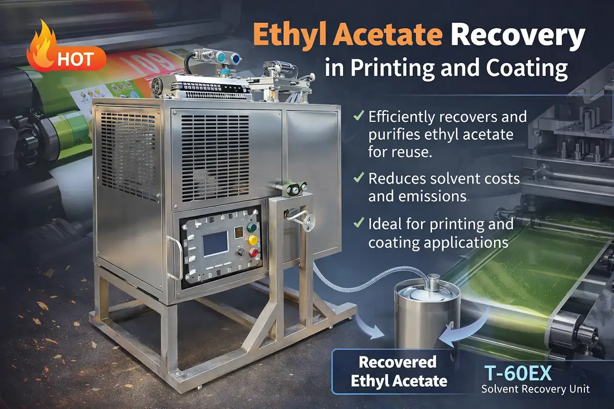 Ethyl acetate recovery in printing and coating undefined