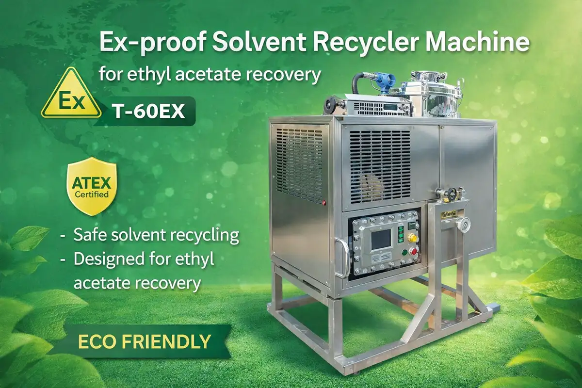 Ex-proof solvent recycler machine for ethyl acetate recovery undefined