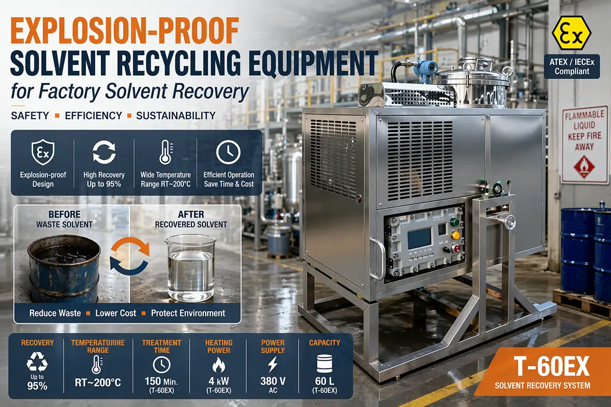 Explosion-proof solvent recycling equipment for factory solvent recovery undefined