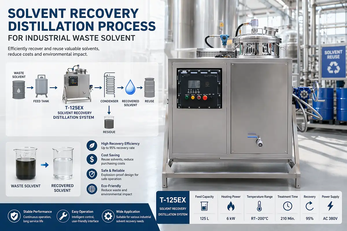 Solvent recovery distillation process undefined