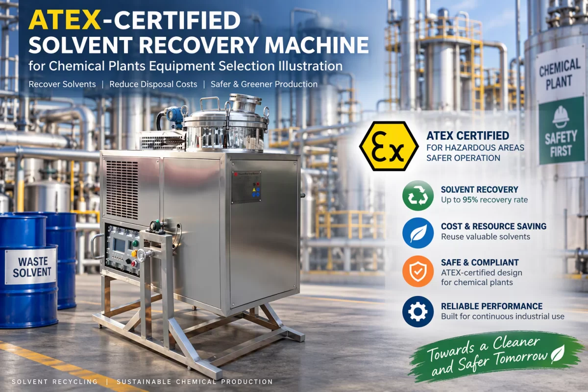 ATEX-Certified Solvent Recovery Machine for Chemical Plants ATEX-certified solvent recovery machine for chemical plants equipment selection illustration